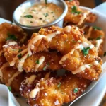 Juicy homemade chicken tenders on a plate with fries.