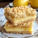 Freshly baked Lemon Crumb Bars dusted with powdered sugar