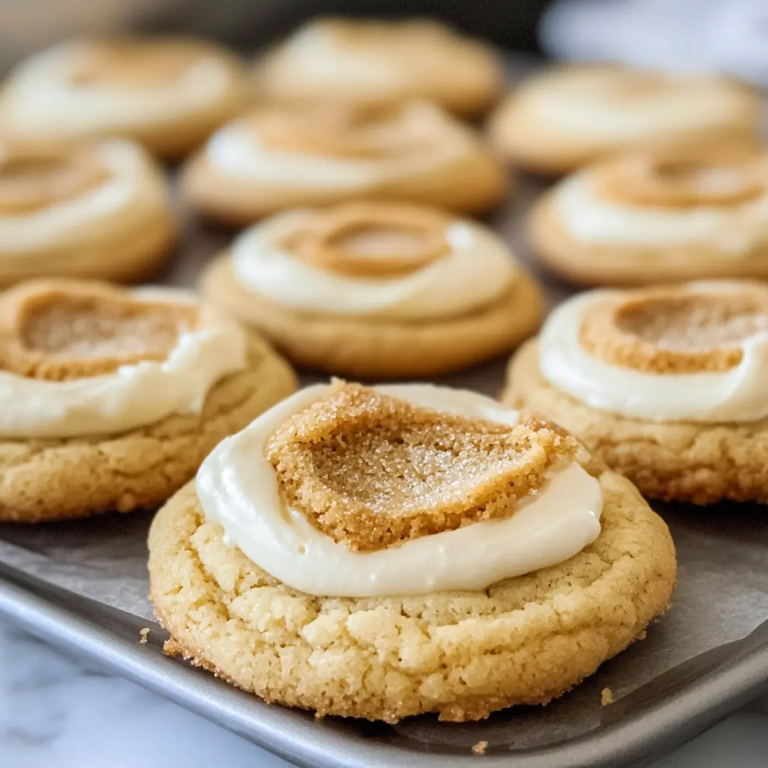 New York Cheesecake Cookies with creamy centers and golden edges