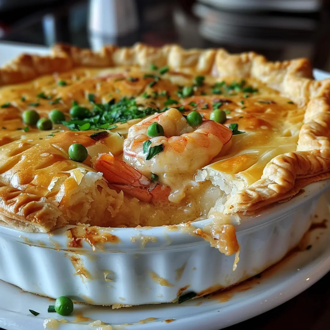 A creamy and delicious Seafood Pot Pie Recipe with a crispy puff pastry crust.